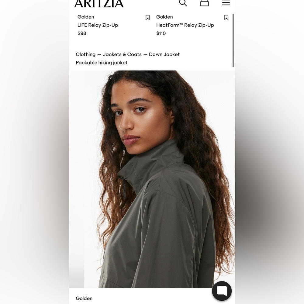 Aritzia Gray Dawn Jacket Golden - Picture 2 of 8